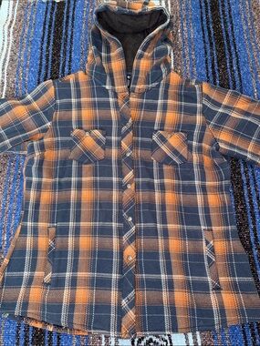 Kuhl Flannel Hoodie Longsleeve Snap Button Down